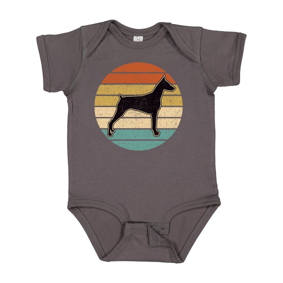 Inktastic Doberman Dog Retro Sunset Boys or Girls Baby Bodysuit