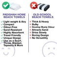 thumbnail image 4 of PADISHAHHOME Turkish Beach Towels, Bulk Case of 36 | Oversized, Quick Dry, Sand Free | 100% Cotton, Large 38x71" Towels for Beach, Pool, Travel | Ultra-Soft, Compact, Absorbent | White, 4 of 6