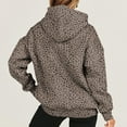 thumbnail image 5 of LHVUOA Hoodie Womens Fall Oversized Sweatshirt Leopard print Drawstring Trendy Camo Shirt Clothes With Pockets, 5 of 5