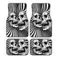 thumbnail image 1 of Balery Psychedelic Skull Illusion Art Juego de 4 Alfombrillas para Auto, Revestimientos de Caucho Resistente, Diseño Antideslizante, 1 of 7