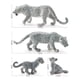thumbnail image 4 of 4x de de simulación, modelo Animal, suministros para fiestas, regalos novedosos, juguete educativo, Mini realistas de Hugo Figuras de leopardos, 4 of 10