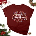 thumbnail image 1 of Fiudx Ofertas Flash Artículos En Oferta Blusa de Manga Corta con Estampado de Moda para Mujer, Divertida Camiseta con Cuello Redondo, 1 of 3