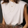 thumbnail image 4 of Chaleco delgado suelto para mujer Chaleco sin mangas de algodón puro Camiseta con hombrera de cuello redondo Adepaton BST3000734-1, 4 of 5