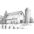thumbnail image 3 of Harper, Ethan 14x11 Black Modern Framed Museum Art Print Titled - Black and White Barn Study I, 3 of 5