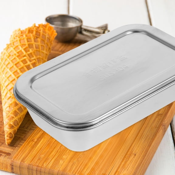 RENACLIPY Multifunctional Stainless Steel Butter and Cheese Box Airtight Stackable Kitchen Container