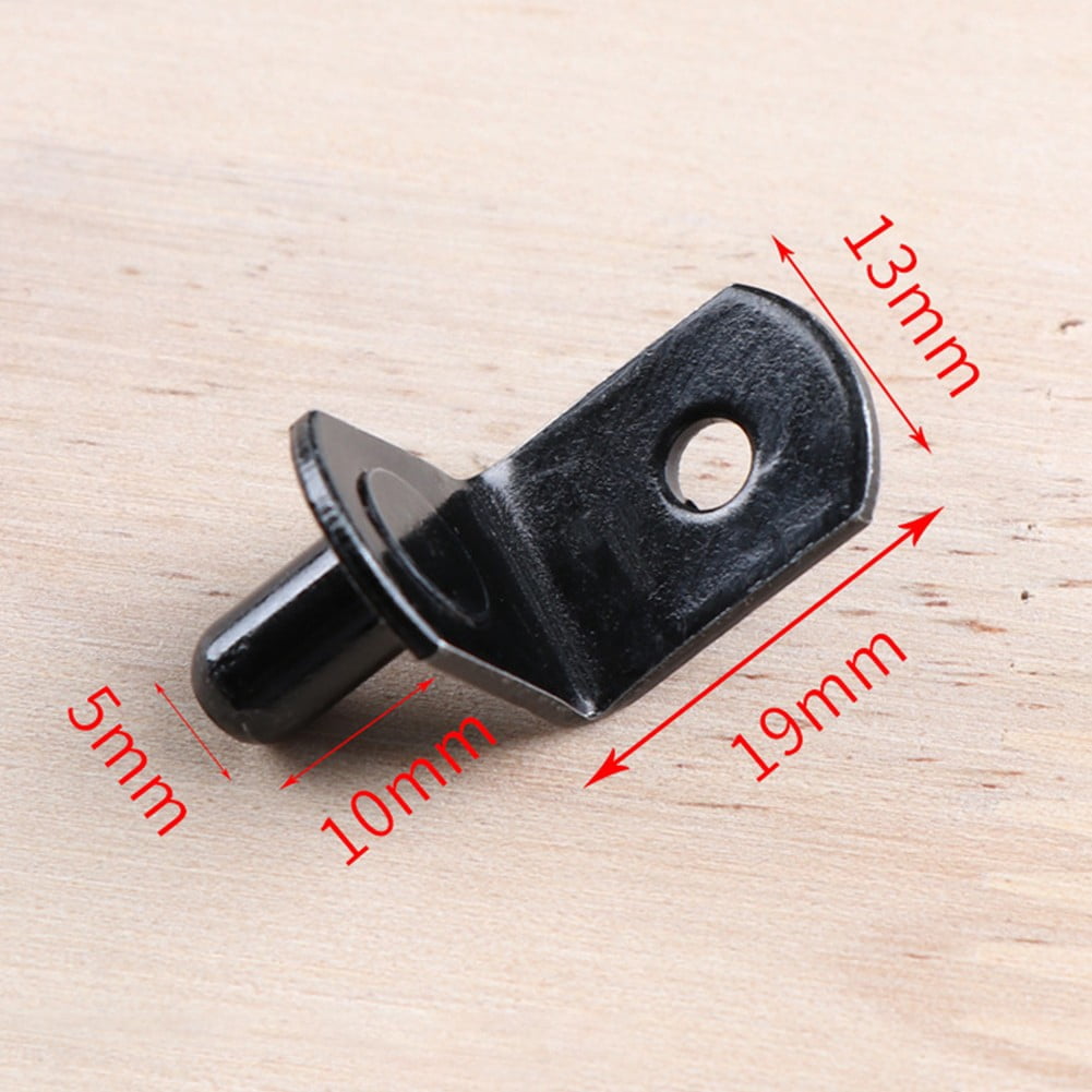 BCLONG 20pcs Shelf Support Studs Pegs Pins 5mm L-Shaped Cabinet Bracket Bronze