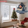 thumbnail image 2 of Metal Hanging Christmas Tree Wind Spinner - Festive Design with Snow - Covered Pines Orange Moon & Starry Sky for Garden Decor, 2 of 7