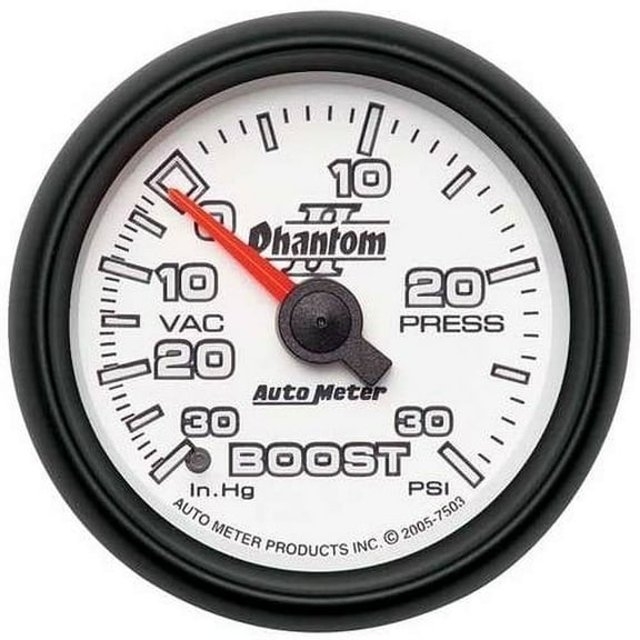 AUTO METER 7503 2-1/16IN BOOST-VAC, 30 IN HG/30 PSI, MECH