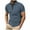 A034-Navy, variant on QUINDOS Short Sleeve Mens Shirts Polo Casual High Neck Shirts Workout Loose Pockets Solid Sports T-shirts