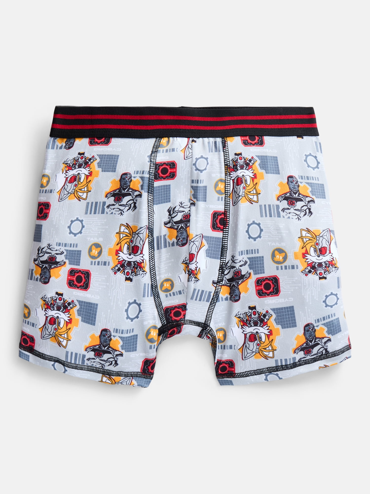 DC x SEGA Boy's Boxer Brief Underwear, 4-Pack