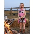 thumbnail image 6 of Toddler Cowgirl Outfit Girls Western Shirt Ruffle Sleeve Top Shorts Set Kids Denim Outfit, 6 of 9