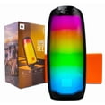 thumbnail image 1 of Bocina Bluetooth Portátil Con Luces Led Rgb Usb Tf Aux - Negro, 1 of 1