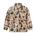 thumbnail image 5 of Xoenoiee Christmas Snowman Tree Bulb Print Girls Quarter Zip Oversized Sweatshirts Xmas Teen Fleece Pullover Hoodies 2025 Mock Neck Sweater Fall Workout Jacket, 13-14 Years, 5 of 7