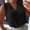 A593 Black, variant on Womens Sleeveless Blouses V Neck Chiffon Tunic Tops Double Layered Front Shell Camisoles Summer Casual Loose Fit Work Office Elegant Professional Dressy Shirts