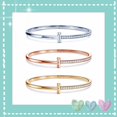 thumbnail image 2 of Brazalete Con Bisagras De Diamantes Estrechos Tiffany T1 925 En Oro Blanco De 18 Quilates/Rosa Amarillo , Tamaño 19, 2 of 3
