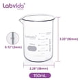 thumbnail image 4 of Vaso de vidrio Labvida LVA007 150 ml (12 piezas) 3.3 Boro con escala, 4 of 7