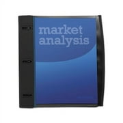 Smart-View Three-Ring Report Cover Letter, Holds 40 Pages, Black/Blue
