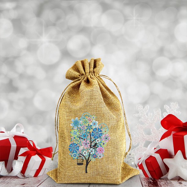 Cuadros Decorativos Bolsa de regalo de pintura de diamantes Bolsa de tela de caramelo de Navidad de taladro de punto (MBD19) Sywqhk Nuevos Originales