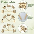 thumbnail image 4 of 15 Pcs Funny Wood Plant Labels 15 Styles Garden Labels with Plant Puns Leaf Decoration Wooden Markers for Indoor and Outdoor Flowers Vegetables Herbs Seed Potting 6.35x12cm, 4 of 7