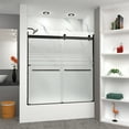 thumbnail image 3 of Transolid BRP606208F-T-MB 62" High X 60" Wide Bypass Frameless Shower Door - Black, 3 of 7