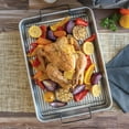 thumbnail image 6 of Nordic Ware Naturals 20" x 13" Aluminum Roasting & Baking Pan with Nonstick Crisping Rack, 6 of 15