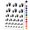 Black, variant on Bear Tracks Animal Paw Prints Water Resistant Temporary Tattoo Set Fake Body Art Collection - White