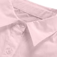 thumbnail image 5 of APEXFWDT Women's Oversized Boyfriend Shirt Casual Button Down Loose Long Sleeve Shirt Mini Dresses Tunic Top,XL,Pink, 5 of 6