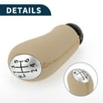 thumbnail image 5 of Unique Bargains 6 Speed Manual Gear Shift Knob for Renault Captur I No.8200079112 Gearbox Stick Shifter Lever Knob Beige Silver Tone Plastic Faux Leather 1 Pc, 5 of 6
