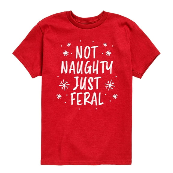 Instant Message - Not Naughty Just Feral - Youth Short Sleeve Graphic T-shirt