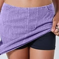 thumbnail image 2 of Ashirexll Summer Shorts for Women Fashion High Waist Denim Skirt Slim Thin Hip Lifting Tight with Bottoms Womens Shorts Purple M, 2 of 6
