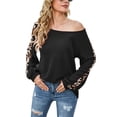 thumbnail image 2 of Blusa de manga larga,Blusa Estampado de leopardo Cuello redondo largo Blusa de manga larga Mujer Estampado de leopardo Tops de manga larga Funcionalidad versátil, 2 of 7