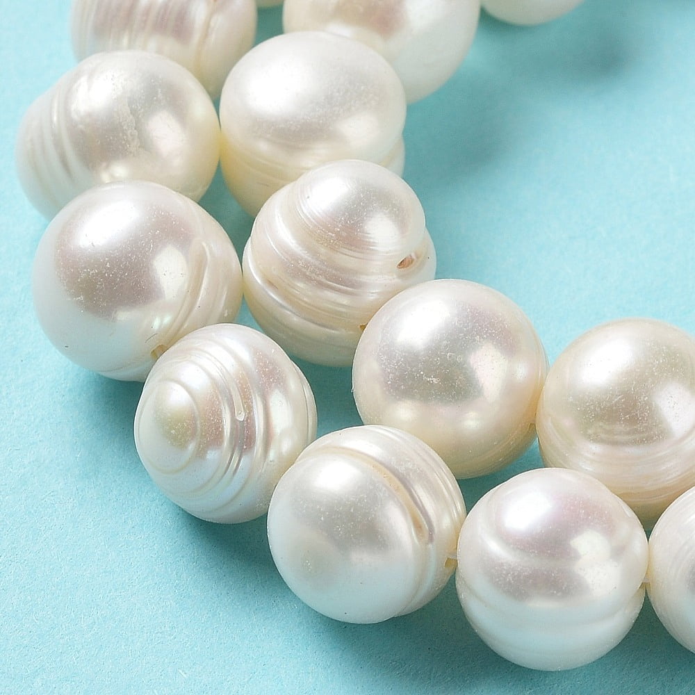 1 Strand Natural Cultured Freshwater Pearl Beads Strands Potato Grade A White 8.5~12x9.5~11mm Hole: 0.5mm about 35pcs/strand 13.86''(35.2cm)