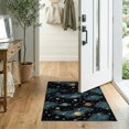 thumbnail image 2 of ODIKA 2'x3' Washable Doormat Non-Slip, Low Pile Night Sky Galaxy Design With Planets Moons And Shooting Stars Space Flowing for Entryway, Kitchen, Laundry Room, 2 of 7