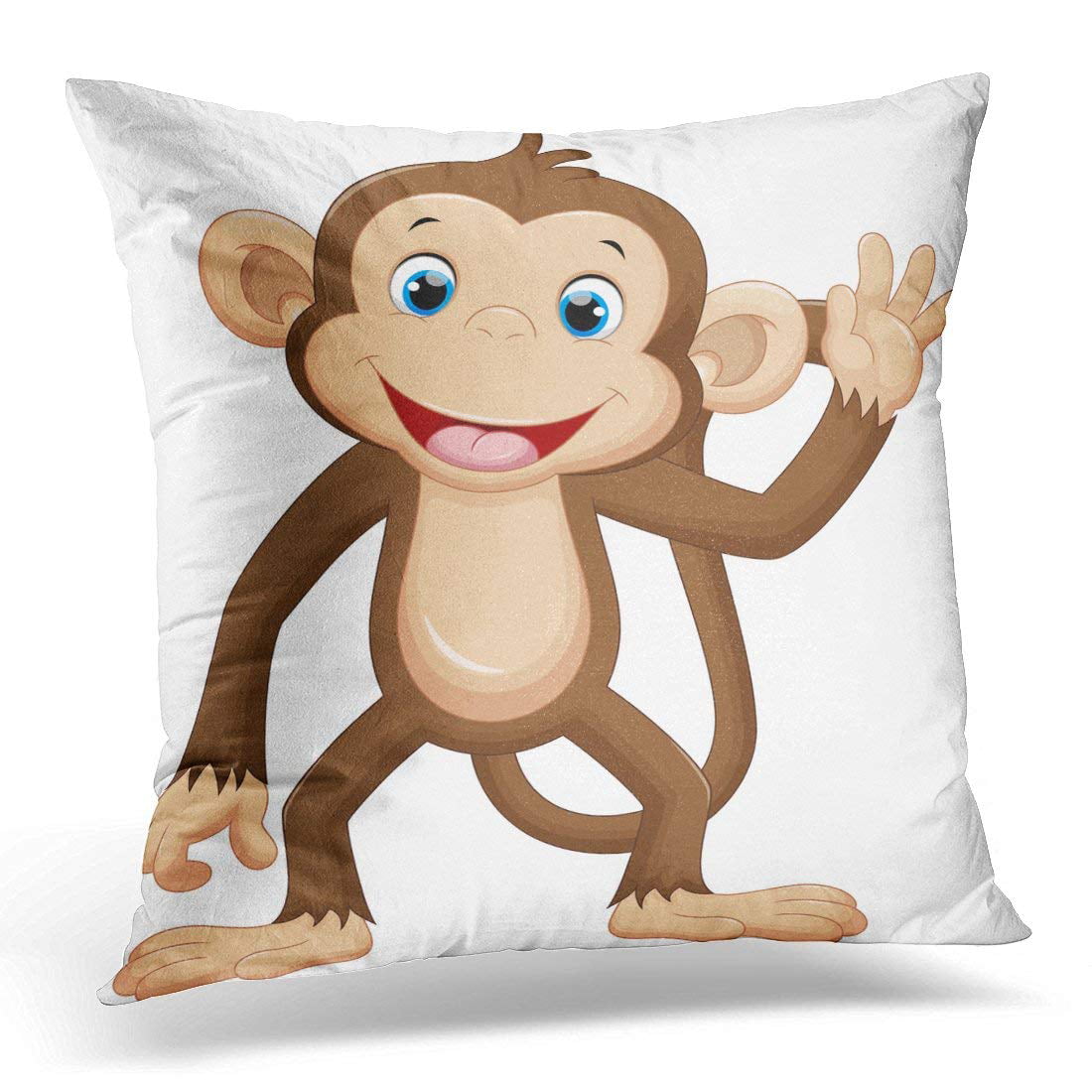 Cushion Monkey Cuddly Pillow Decorative Cushion Sofa Pillow Jungle Colorful Deco Monkey Ape 