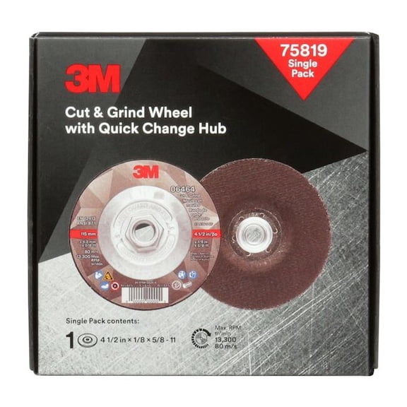 3m Cut and Grind Wheel,4 1/2 in dia 75819
