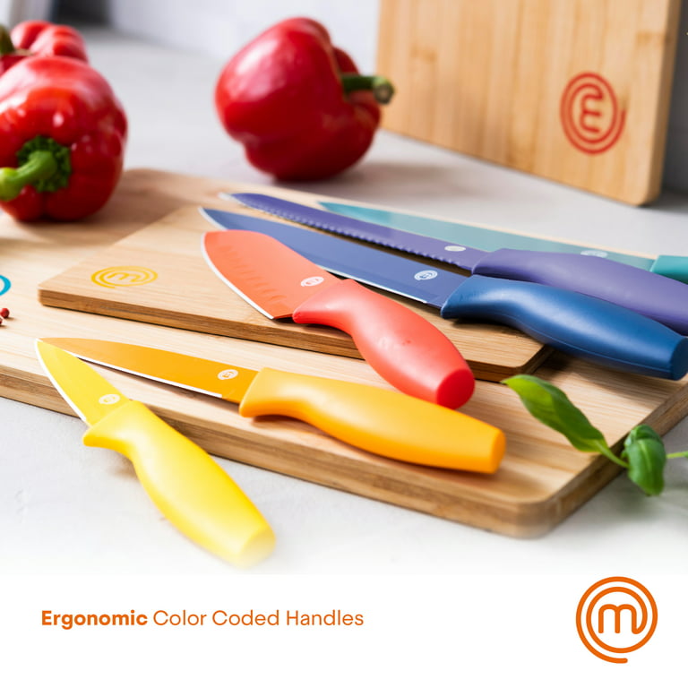Basics 12-Piece Colored Kitchen Knife Set