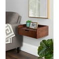 thumbnail image 2 of Kate and Laurel Wood Floating Shelf, 18" x 12", Walnut Brown, 2 of 7
