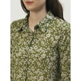 thumbnail image 6 of DressBerry Women's Printed Poly Georgette Full Sleeves Collared Neck Top Buttoned Closure High Low Hem Casual&nbsp;Summer Wear Waist Length Regular Shirt, 6 of 7