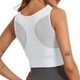 thumbnail image 6 of KTMKH Women's Longline Sports Bra High Impact Yoga Tops Built In Bra Crop Top Sports Bra Wireless Racerback Bra, 6 of 7
