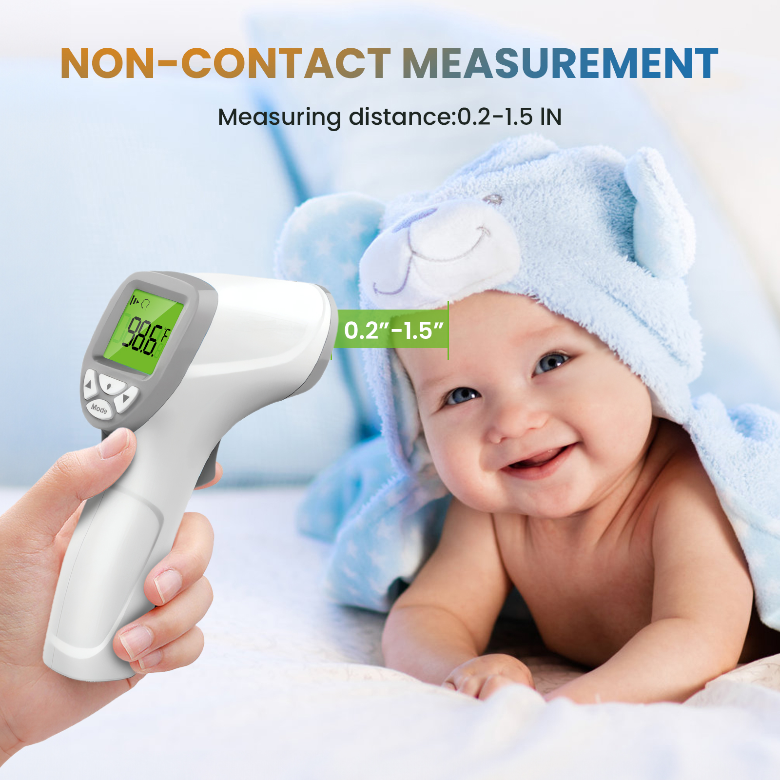 Awpmdmr 2-in-1 No-Touch Forehead Thermometer with Fever Alarm photo 4