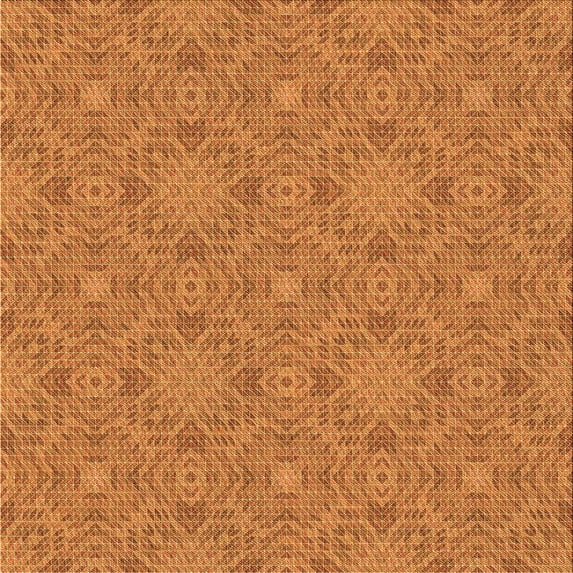 Ahgly Company Indoor Square Patterned Carrot Orange Area Rugs, 5' Square