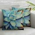 thumbnail image 3 of Fenyluxe Cactus Pillow Covers Decorative Throw Pillow Cover Cacti Succulent Cactus Flower Pillow Case Square Tropical Cushion Cover for Home Sofa/Bench/Couch 18x18in, 3 of 5