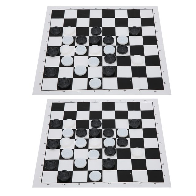 Fdit International Checkers Set 2Set International Checkers Set With Plastic Film Checkerboard Travel Board Games Set