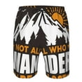 thumbnail image 4 of Kll Not All Who Wander Are Lost4 Men'S Casual Summer Beach Shorts Hawaiian Shorts With Pockets-X-Large, 4 of 9