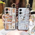 thumbnail image 2 of LYM-Phone Case For MOTO G Stylus 5G 2024, Shockproof Phone Holder Fashion Design Back Cover Kickstand Wristband Dirt-resistant Silicone Anti-dust Wrist Strap Cute Waterproof Soft case, 2 of 9