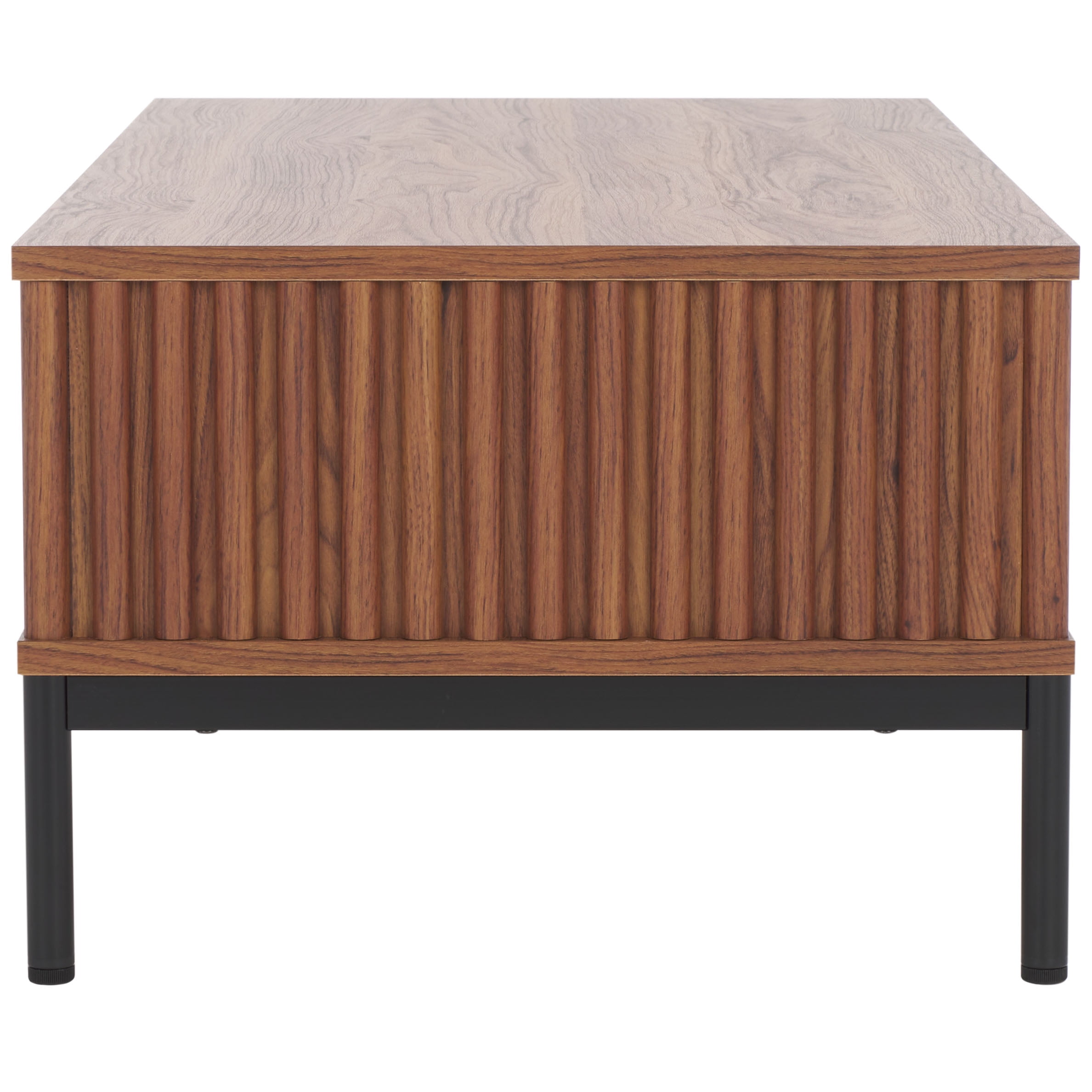 SAFAVIEH Lylia Contemporary 2 Door Wood Coffee Table, Walnut/Black