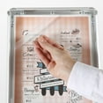 thumbnail image 5 of M&T Displays Curved Menu Board, 18x24 Inch Pedestal Sign Holder with 8.5x11 Inch Brochure Holder Silver Floor Standing Aluminum Front Loading Easy Open Poster Message Advertisement Post, 5 of 14