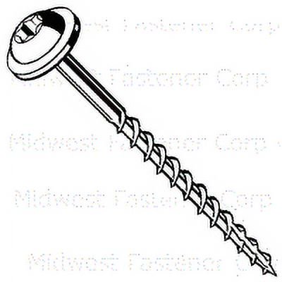 9 x 2-1/2" Star Drive White Cabinet Saberdrive Screws 1 lb. Box (87 pcs.)