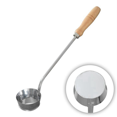 thumbnail image 2 of 2X Molde de acero inoxidable para hacer pasteles de cocina Molde para hamburguesas de carne Cuchara manual para carne frita para el hogar, 2 of 8