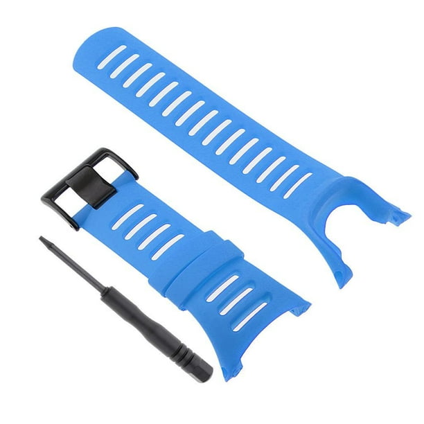 Methold Correas de reloj de de caucho para Ambit3 Ambit 2 Ambit 1 Relojes inteligentes Azul negro 24 mm